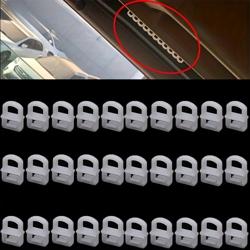40X Truck Plastic Fasteners Clip Car Curtains Straight Pulley Buckle Rings Rivet Plastic Buckle for Car Curtains Fastener Clip