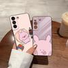 Cute A-Asamimichan Phone Case For Samsung S26 S25 S24 FE S23 S22 S21 Plus S20 Ultra Note20Ultra Black Soft Shell
