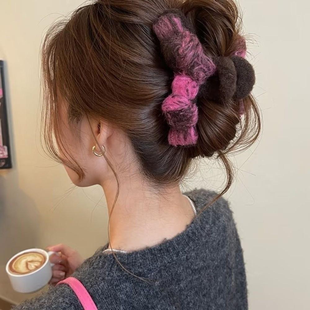 Elegant Bowknot Hair Claws Korean Style Women Hair Clips Cute Bow Claw Clip Daily Wear