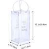 Portable PVC Ice Bag Transparent Foldable Wine Bottle Freezer Bag Leakproof Chiller Drink Bottle Cooler Outdoor Camping