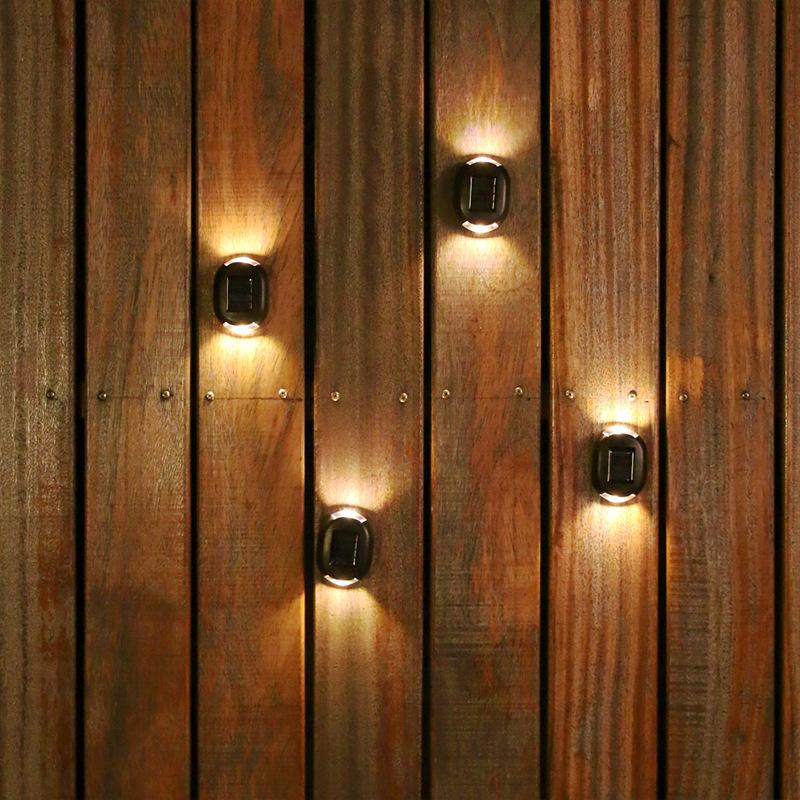

Solar-powered Up-and-down Lighting Exterior Wall Lamps, Outdoor Waterproof Courtyard Lamps, Passageway and Balcony Wall Lamps Warm light-1pc