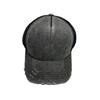 Contrasting Color Washed Mesh Baseball Cap Men'S And Women'S Sunshade Retro Breathable Hole Wind Truck Hat