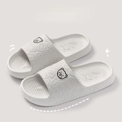Neue Mode Sommer Paar Cartoon Relief Flache Rutschen Geschmeidig Dünne Sandalen Für Frauen Männer Hausschuhe Damen Hause Innen-Flip-Flops