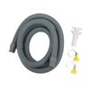 Marine Bilge Pump Installation Kit with Hose Clamps Thru Hull Fitting for Boats Yachts RVs Gray