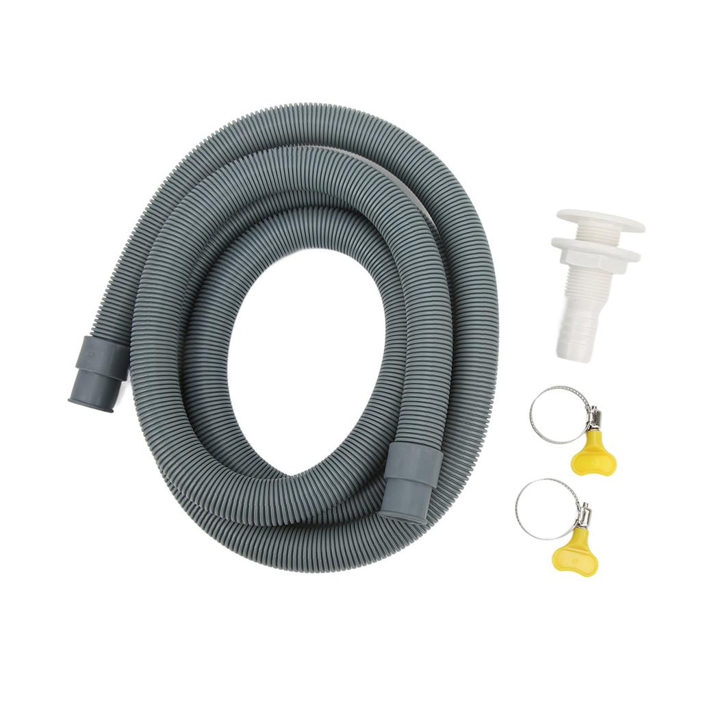 Marine Bilge Pump Installation Kit with Hose Clamps Thru Hull Fitting for Boats Yachts RVs Gray