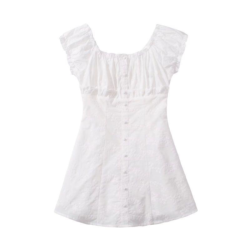 Kaslead New Arrival Women's Clothing Fashion Style Fashion Minimalist Sweet and Spicy American Farm Style Lace Dress