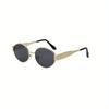 Vintage Oval Sunglasses for Women Men New in Trendy Sunglasses Metal Frame Sun Glasses Classic Shades
