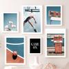 Basketball Court Sports Fitness Poster Wall Art Canvas Painting Scandinavian Fresco Youth Room Stadium Decorative Print Picture