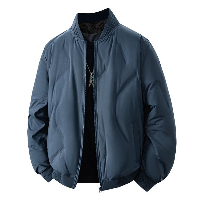 

Men s Stand Collar 90% Down Jacket: Lightweight, Warm, Trendy White Duck Down Coat XL (130-145 jin) синій