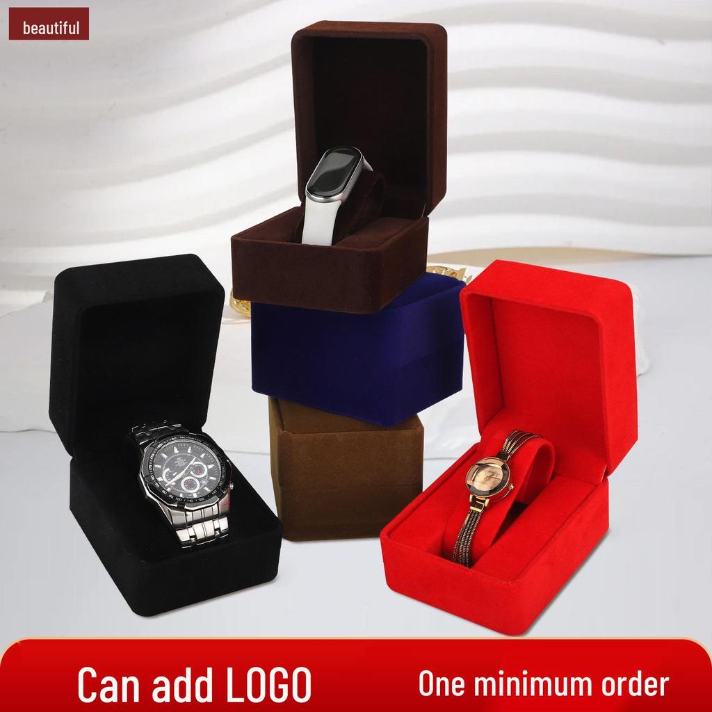 Flocking Cloth Watch Storage Box with Logo Customization