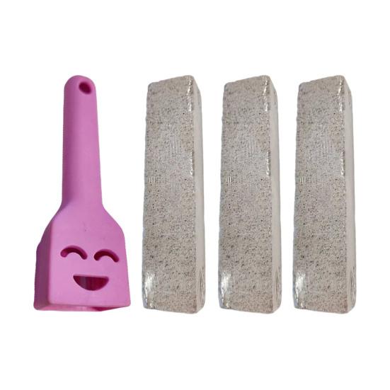 Pumice Stone Toilet Bowl Cleaner with Handle Efficiently Removes Hard Water Rings Calcium Buildup Pumice Stone Scrubber
