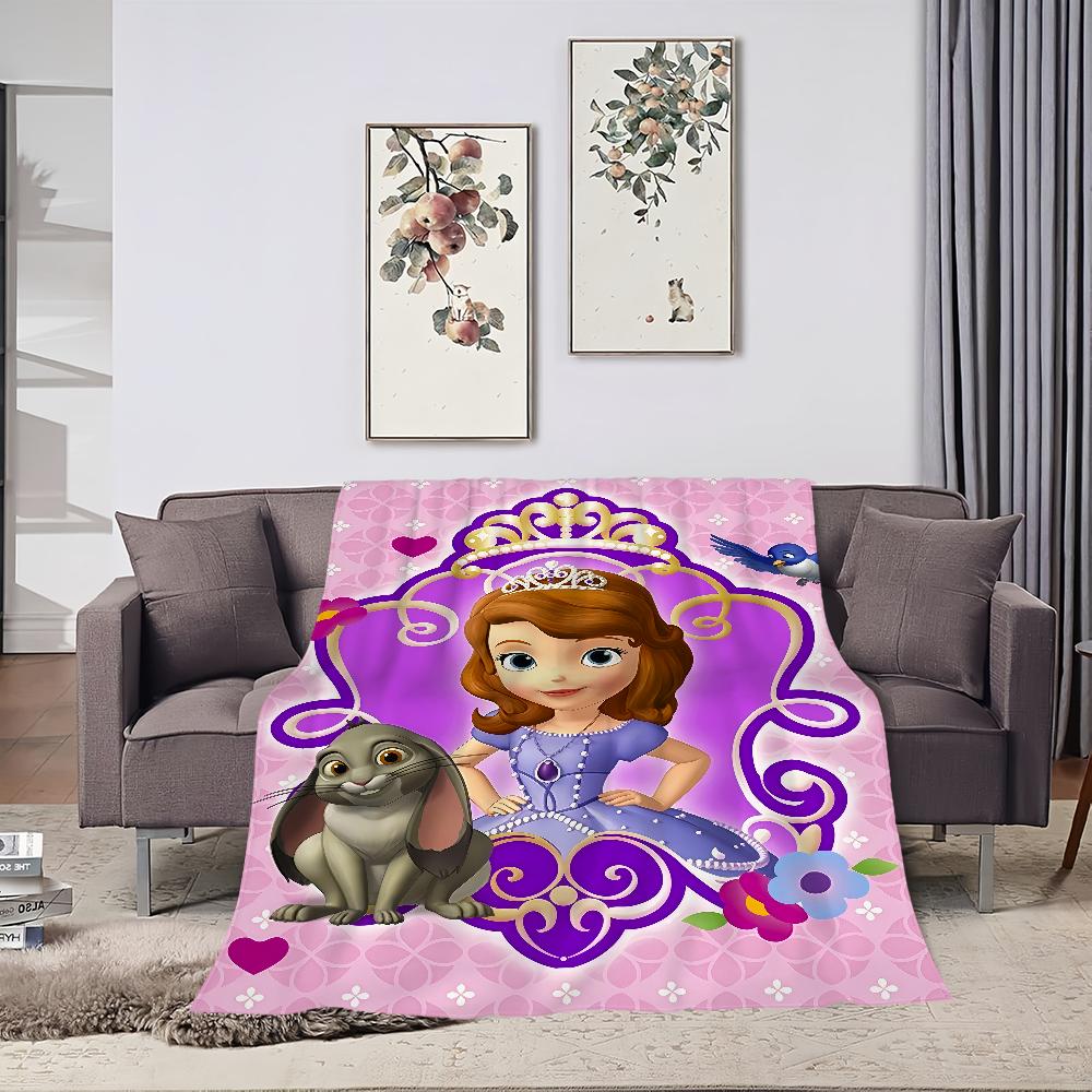 Süß die F-First Flanell S-Sofia Film warme Gemütlichkeit weiche Plüschdecke für Sofa Wohnzimmer Cartoon Zimmer Büro Schlafzimmer Reise Geschenk