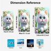 1PC  Cute White Cat Print Beach Towel, Quick Dry Sand Free Oversized Towel