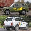 4 adet araba kapı yan çıkartmalar Lada Niva için 4x4 Tuning aksesuarları Off Road dağ grafik şekillendirici vinil Film çıkartmaları