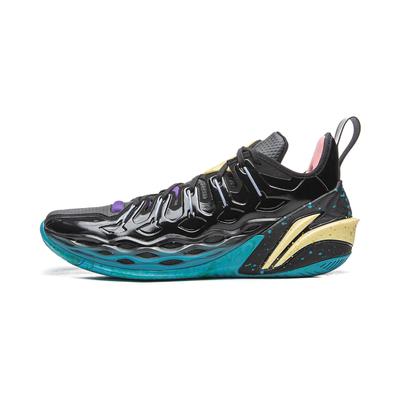 Li Ning Buckets Cushioning Slip Resistant Breathable Low Top Basketball Shoes Men's Black ABAV051-21
