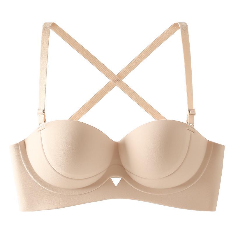 Rückenfreier kabelloser BH: Formt, hebt und stützt mit sexy Kreuzdesign