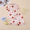 Girls' Cartoon Pajama Set - Short-Sleeved Top and Shorts for Medium To Large Children