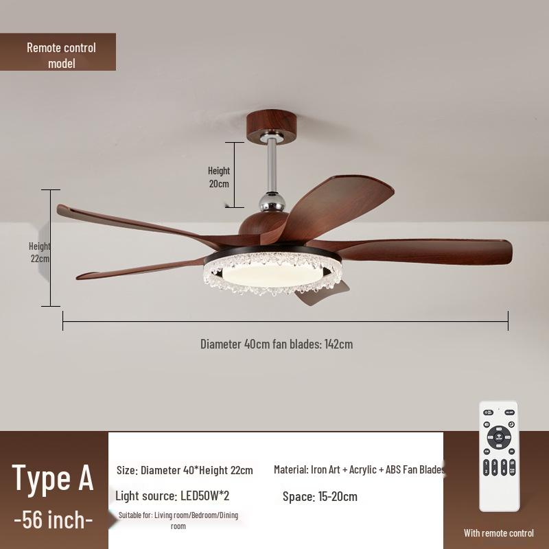 Nordic Retro Inverter Ceiling Fan Light 2025 for Living Room, Bedroom, Restaurant - Chinese Style