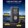 Tire Inflator Portable Air Compressor - 150 PSI Portable Air Pump for Car Tires, Cordless Electric Bike Tire Pump with Digital Pressure Gauge, LED