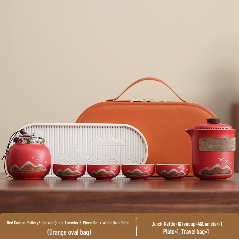 Chaxun Guochao Green Mountain Flying Bird Ceramic Tea Set