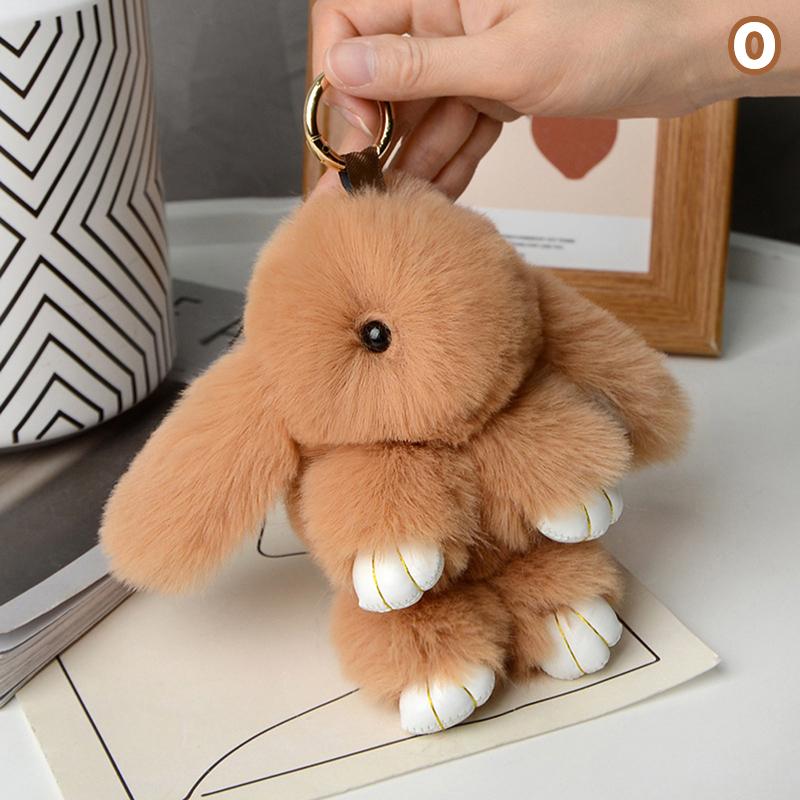 15Cm Rabbit Fur Keychain Women Bag Car Key Chain Pendant Decoration Jewelry Bags