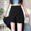 Kleine Vrouwen Onregelmatige Rokbroek Lente Zomer A-lijn Split Slim Fit Anti-blootstelling Rok Met Hoge Taille Ontwerp
