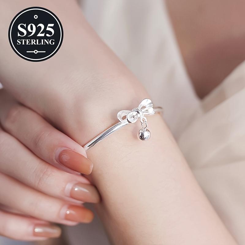 925Hypoallergenic, sweet, fresh, and stylish bow bracelet, a high-end exquisite gift suitable for all seasons, can be given to a girlfriend as a