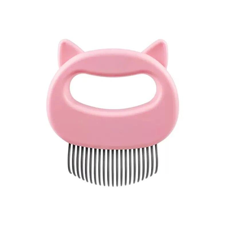 

Pet Cat Comb Shell Shape Hair Removal Brush for Long and Short Hair Open Knot Comb Pet Cleaning Grooming Supplies розовый
