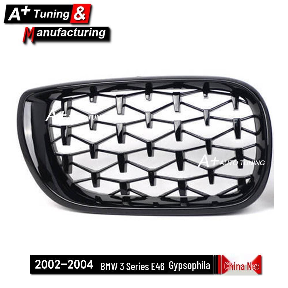 Lesklá černá mřížka s hvězdami pro BMW řady 3 E46 (2002-2004) 4-dveřový.