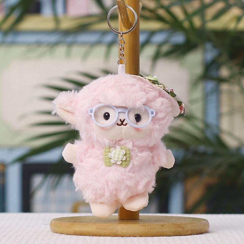 Plush Sheep Keychain With Cute Woolly Design For Bag Decor And Gift