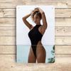 Metal Wall Art 8x12 Inch Sexy Pinup Girl Decor Battery-Free Home Office Bar Man Cave