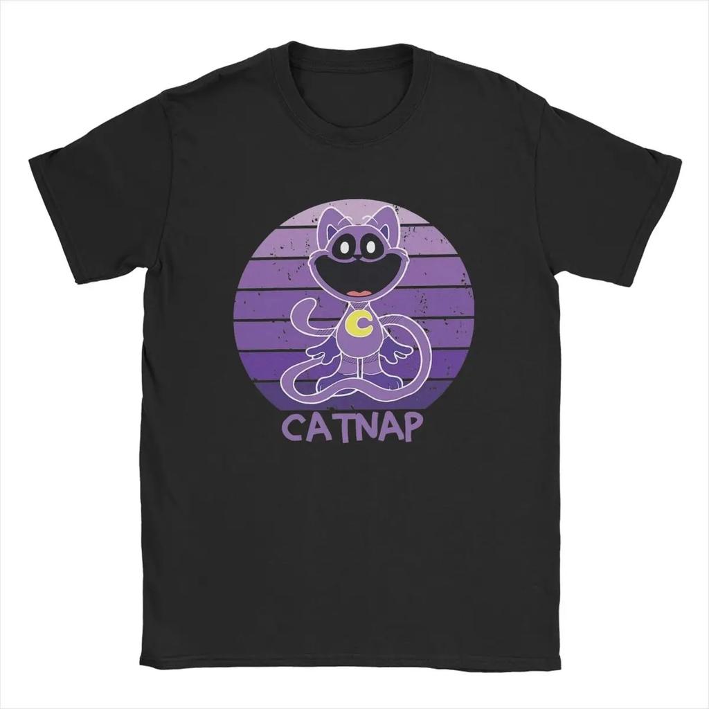 T-shirt per Bambini Uomo Smiling Critters Catnap Dogday Gioco Cartone Animato 100% Cotone Divertente Manica Corta Girocollo Maglietta T-shirt Regalo