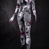 Zebra Lines Women Face 3D Digital Printing Jumpsuit Adults Stage Dance Performance Outfit Halloween Party Dress Up Costume
