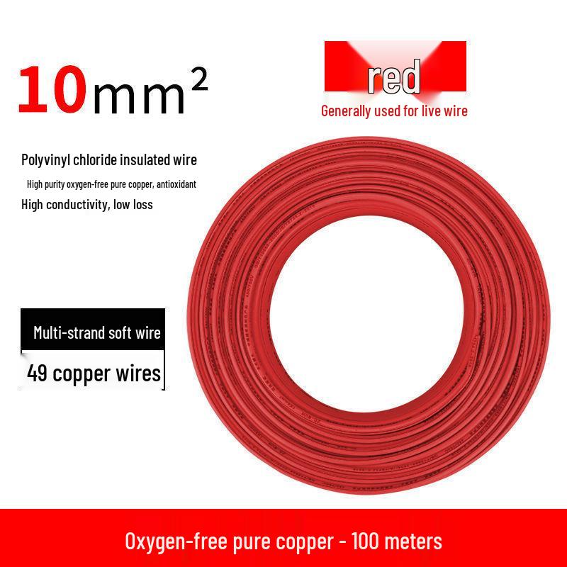 National Standard Flame Retardant Flexible Multi-core Copper Wire (BVR1) - Sizes: 1.5, 2.5, 4, 6 sq mm