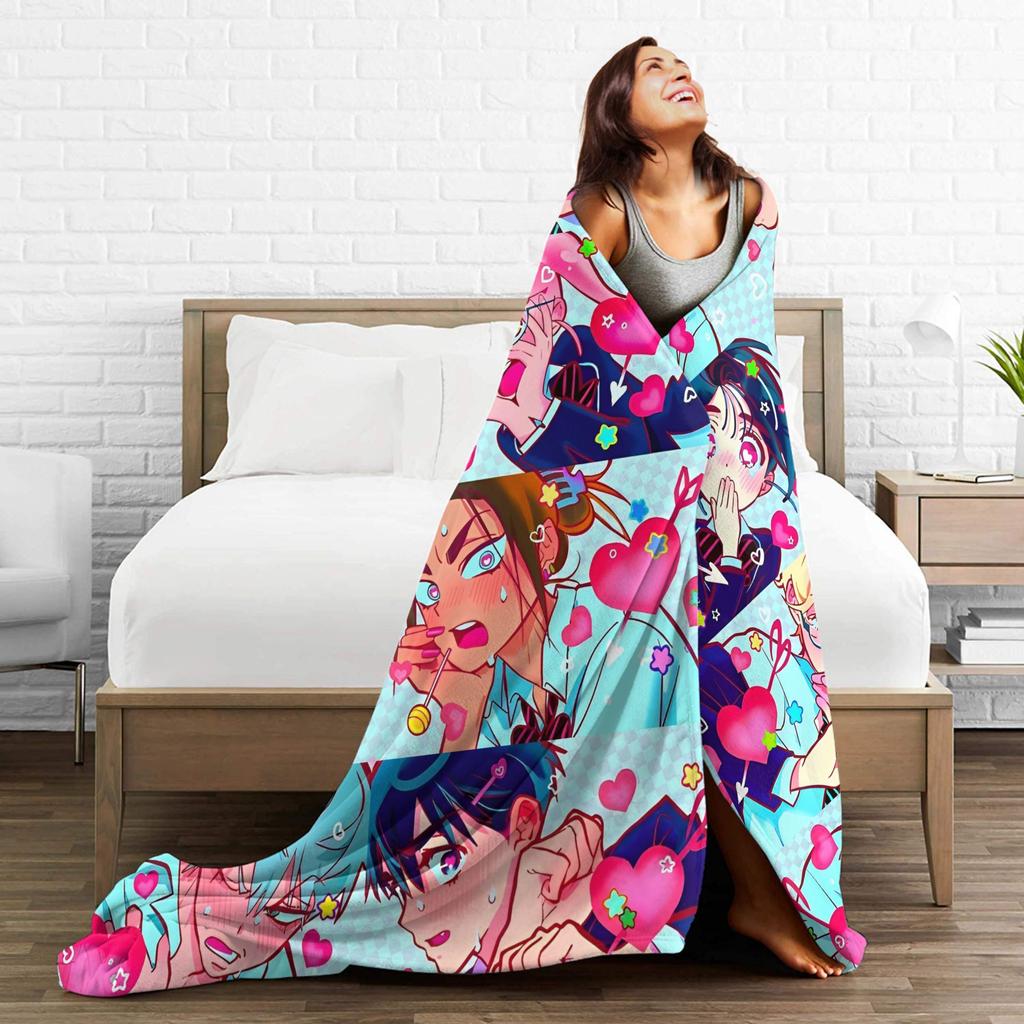 Alien Stage Anime Blanket Flannel Mizi Sua Till Ivan Hyuna Luka Lightweight Throw Blanket for Airplane Travel Bed Rug