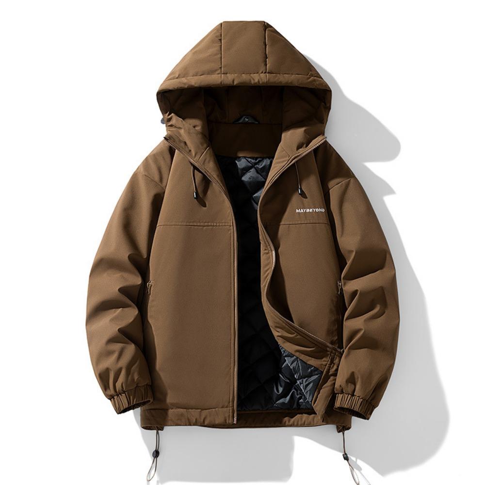 

Winter hooded couple padded jacket men s windproof padded jacket, jacket warm men s down padded jacket 3XL