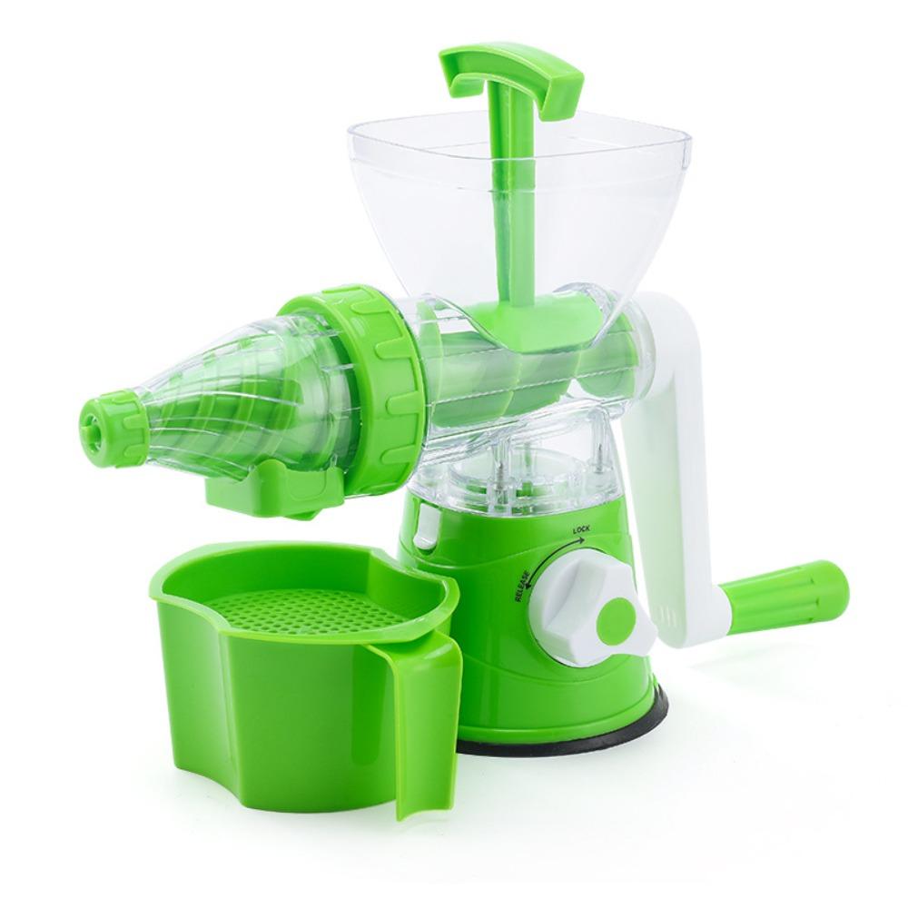

Manual Hand-Cranked Squeezing Juicer Plastic Juice Mixer Portable Fruit Squeezer Desktop зелёный