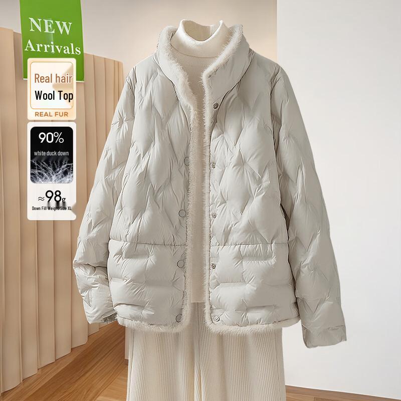 Sibaish Women's Petite Stand Collar Down Jacket