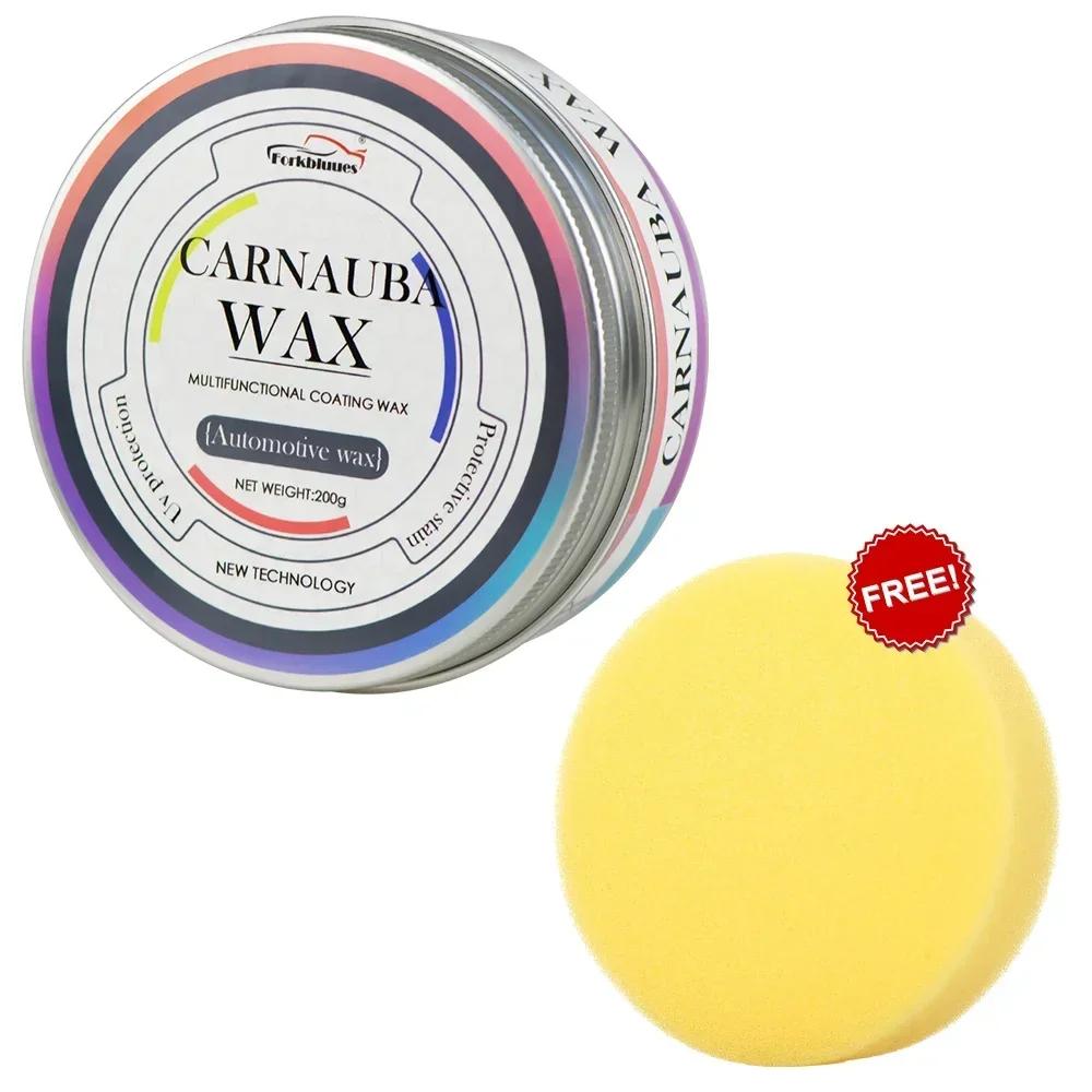 Carnauba Paste Car Wax Auto Paint Care Wax Brazilian Polishing Wax Paste High Gloss Shine Super Hydrophobic Coating Glazing