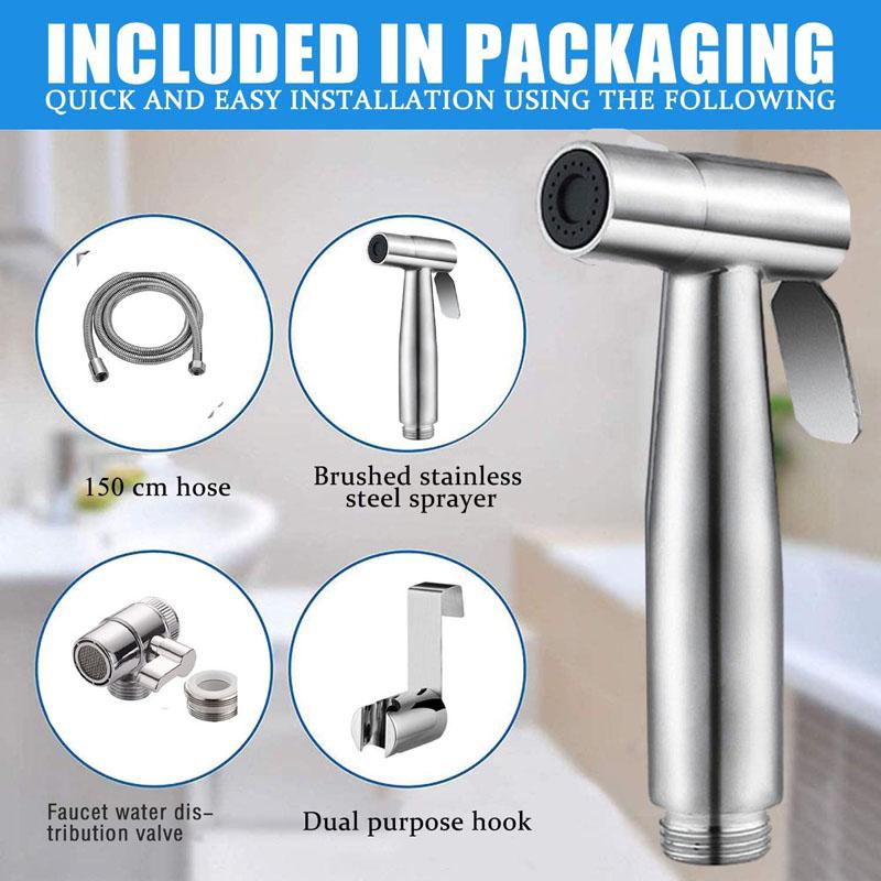 

Bathroom Sprayer Bidet Watering Can Brushed Hand Faucet Toilet Sprayer Head Self Cleaning Bathroom Fixture Bathroom Supplie