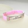 Lemegeton Personalized Baby SOS Bracelet Kids Child Custom Phone Number Silicone Bracelet Stainless Steel Jewelry Valentins Day
