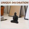 Handmade Cast Iron Buddha Sculpture Vintage Fengshui Seated Statue for Zen Meditation Room Desk Garden Decor Chinese Style Lucky