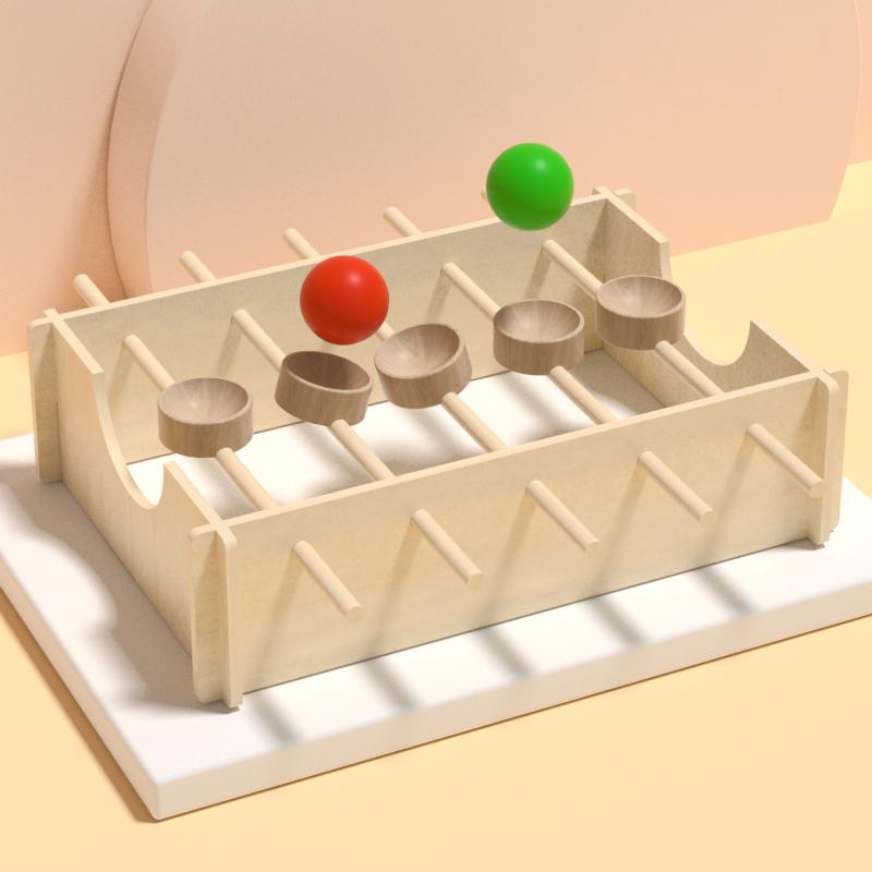 

Wooden Rotating Marble Run Game - Interactive Balance And Coordination Toy Develops Spatial Reasoning And Fine Motor Skills