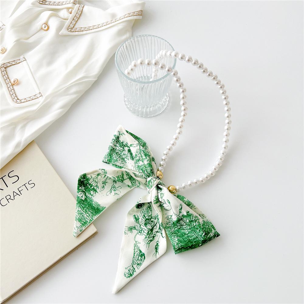 Decorative Simple Texture Silk Scarf Women'S New Style Spring And Autumn Summer Fashion Versatile Headscarf Work Scarf