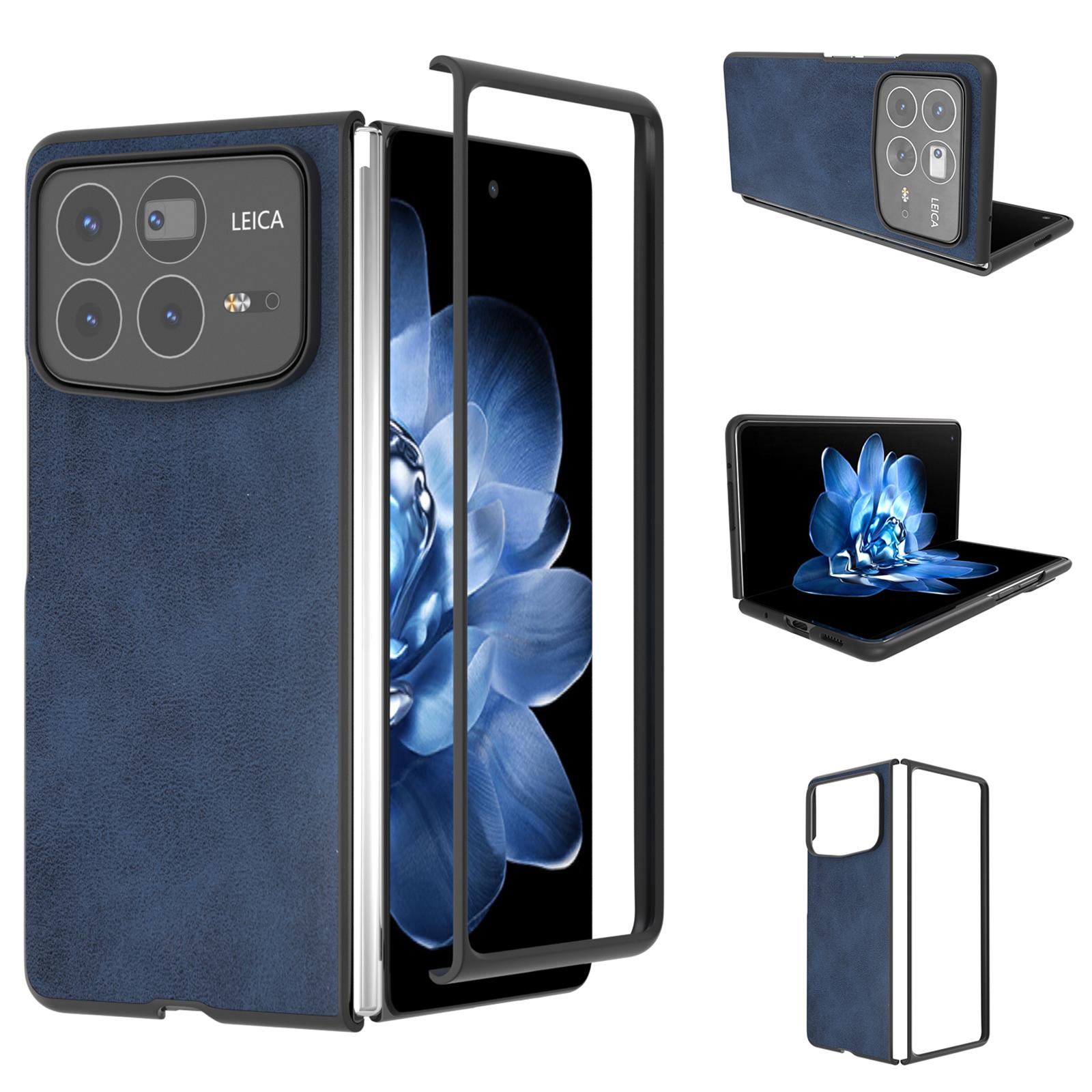 

For Xiaomi Mix Fold 4 5G Case Cowhide Texture Hard PC+PU Protective Phone Cover C