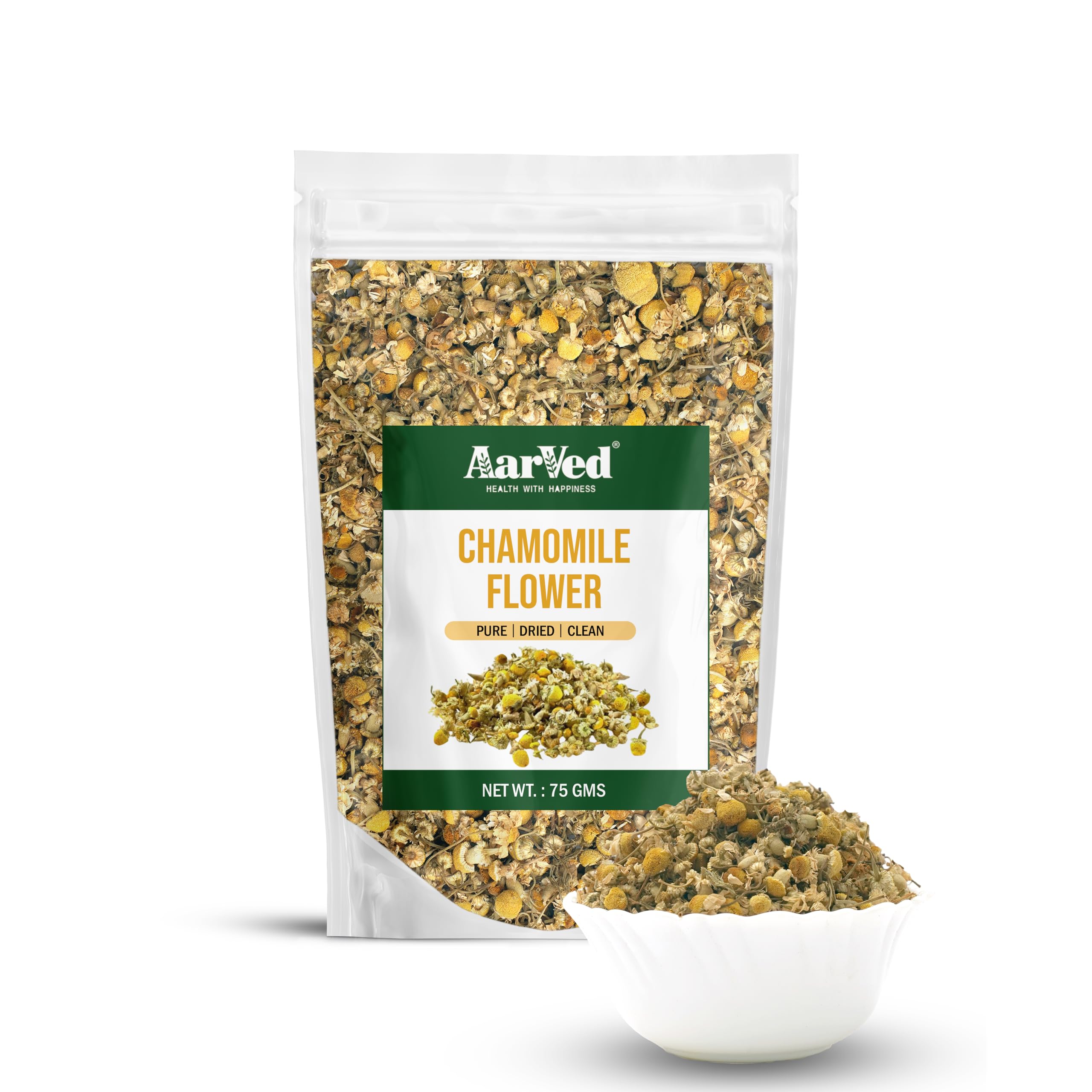 AarVed Pure Dried Chamomile Flowers (75g