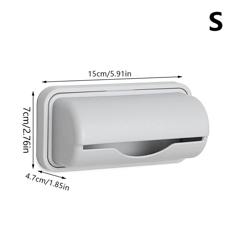 

Storage Box Garbage Bag Dispenser For Kitchen Bathroom Wall Mounted Grocery Bag Holder Kitchen Plastic Bags Container S серый