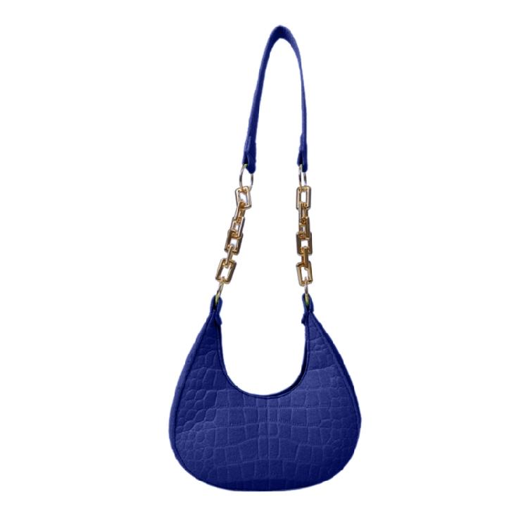 Sophisticated Shoulder Bag Felt Handbag Crossbody Bag with Chain Strap for Women