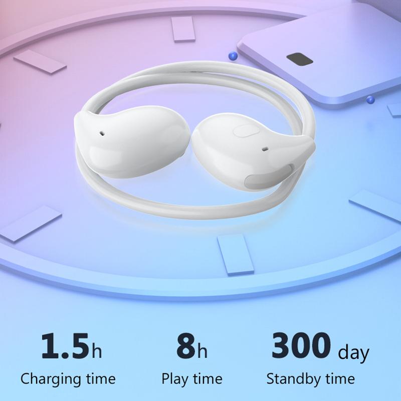 Neckband Air Bone Conduction Headphones Wireless Bluetooth Headset With Mic Sports Running Non-Ear-Wearing For Xiaomi Iphone 15