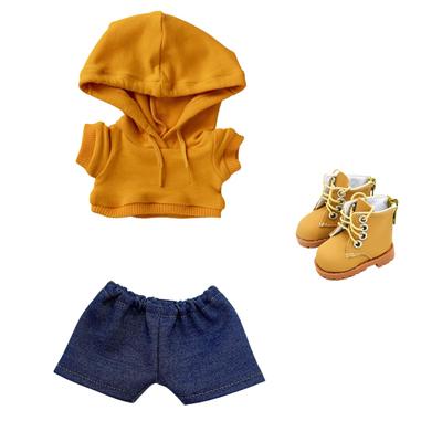 COZENTA Plüschpuppen-Kleidungsset (Kapuzenpullover, Hose, Schuhe) - Süß (20cm A)